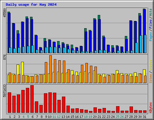 Daily usage for May 2024