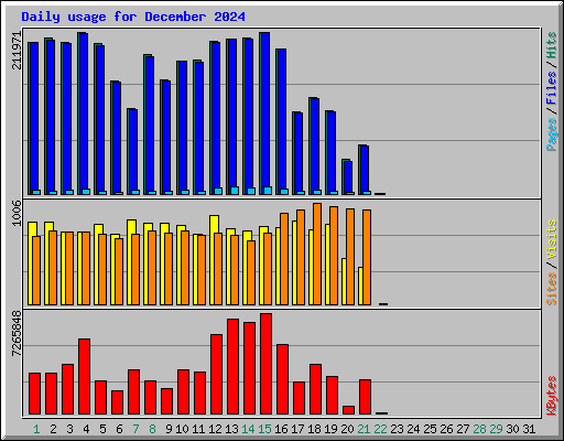 Daily usage for December 2024