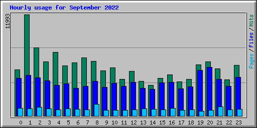 Hourly usage for September 2022