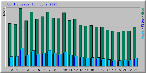 Hourly usage for June 2023