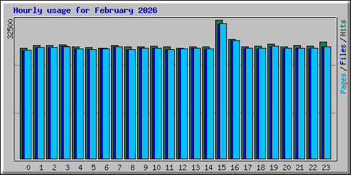 Hourly usage for February 2026