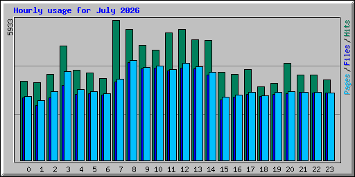 Hourly usage for July 2026